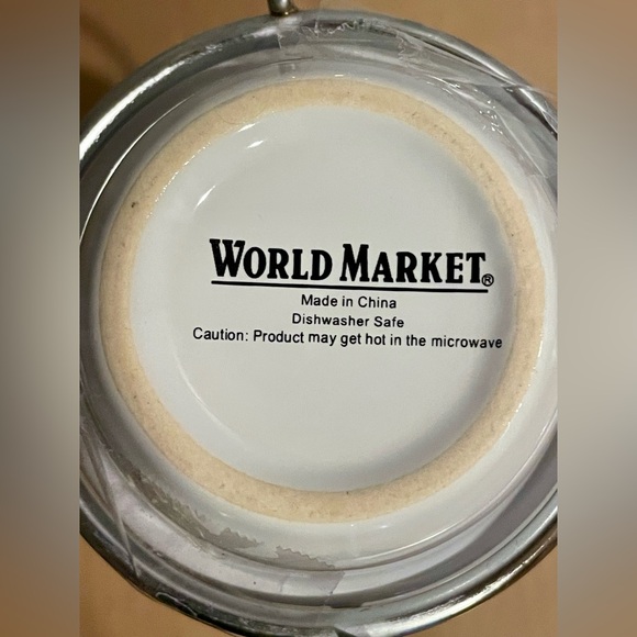 World Market Stacking Coffee Mugs/Cups Set of 6 Patchwork Dogs w/ stand - Picture 2 of 5